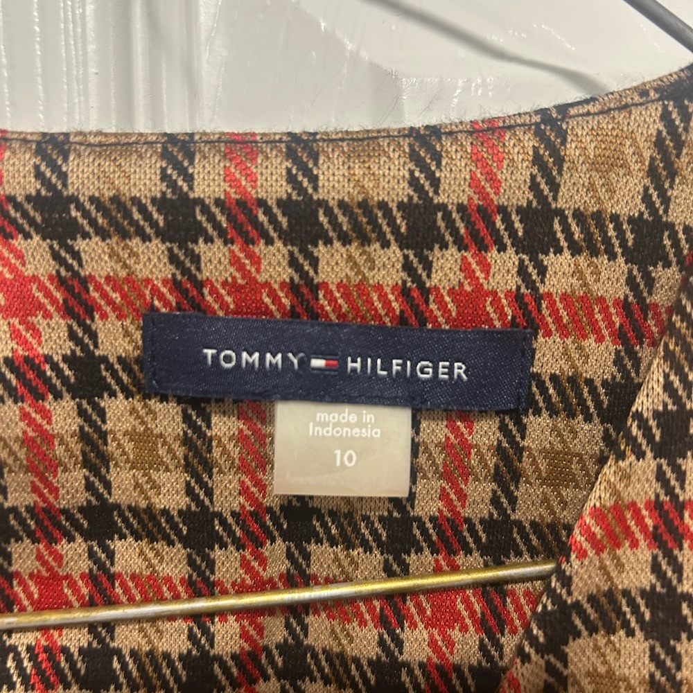 Tommy Hilfiger Red‎ and Brown Checkered Dress - Picture 3 of 4